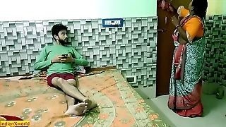 Indian teen boy fucking apropos hot beautiful maid Bhabhi! Uncut homemade sex
